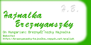 hajnalka breznyanszky business card